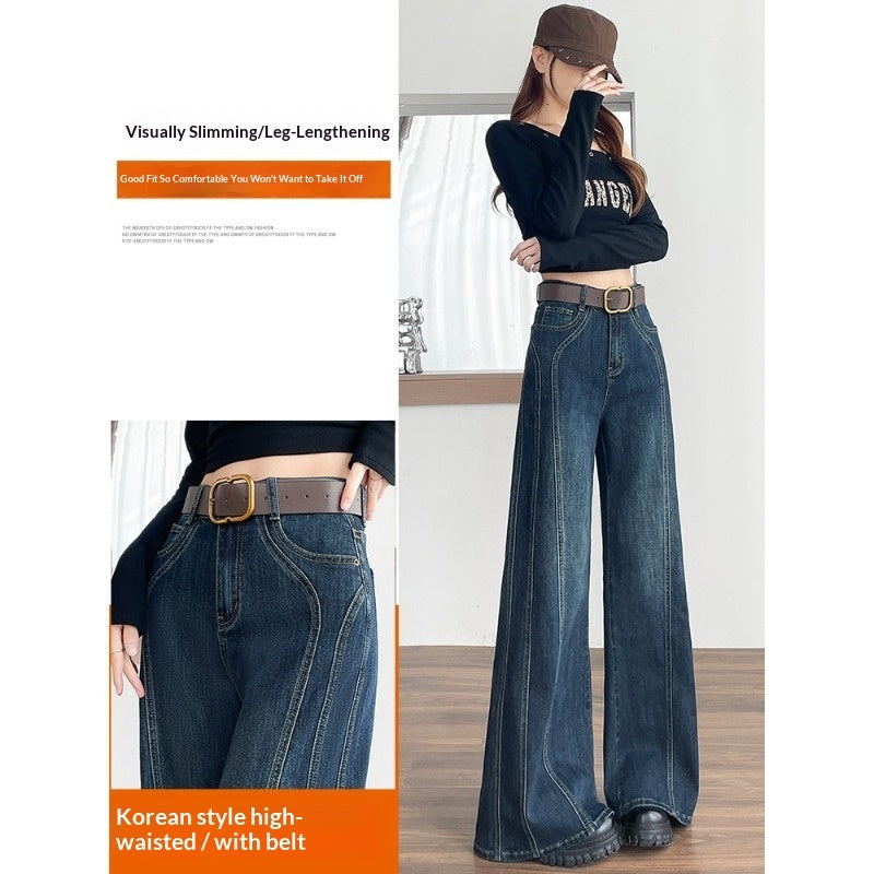 Fashionable Relaxed-fit Figure-flattering Wide-leg Flare Pants