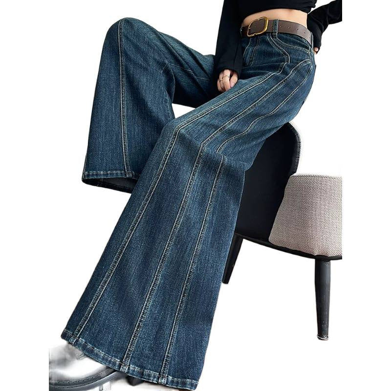 Fashionable Relaxed-fit Figure-flattering Wide-leg Flare Pants