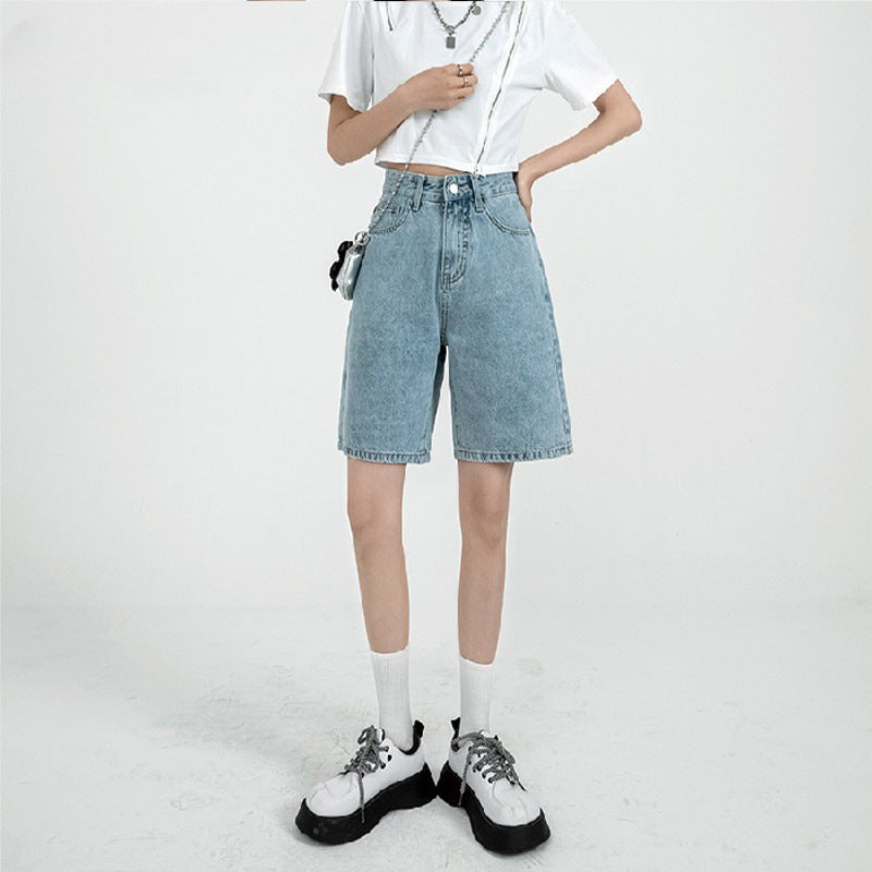 Slimming Loose-Fit Straight-Leg Cropped Casual Pants For Shorter Statures