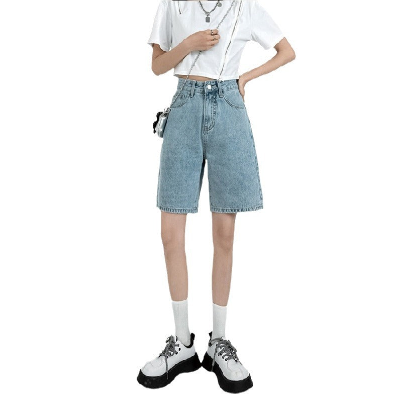 Slimming Loose-Fit Straight-Leg Cropped Casual Pants For Shorter Statures