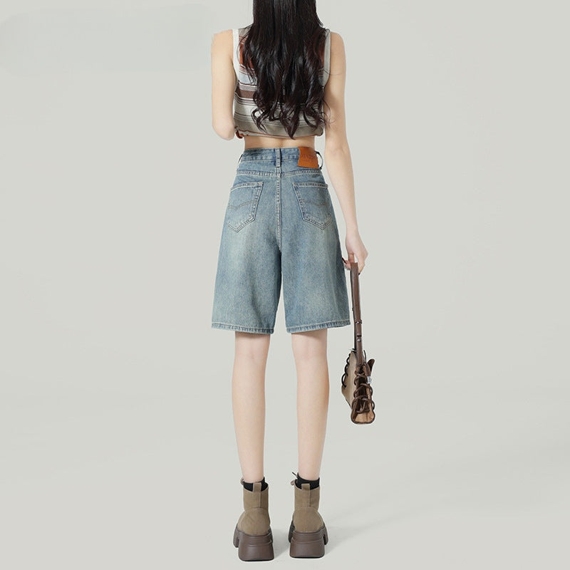 Slimming Loose-Fit Straight-Leg Cropped Casual Pants For Shorter Statures